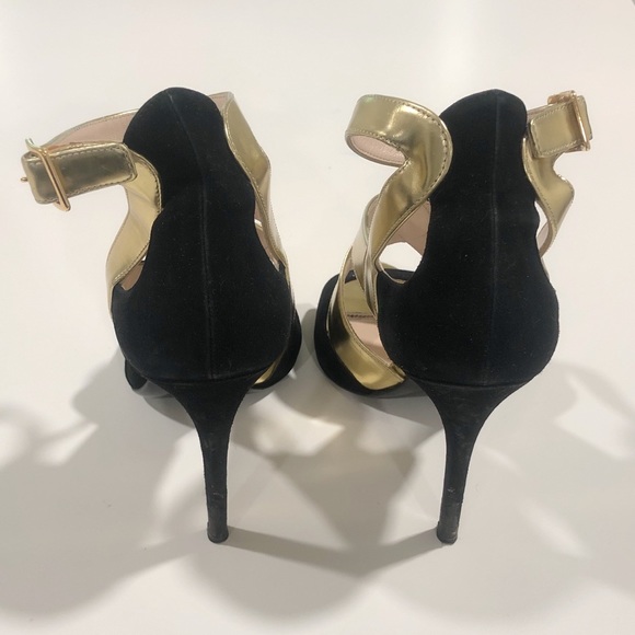 Prada Suede and Metallic Criss Cross Heels - Picture 5 of 8